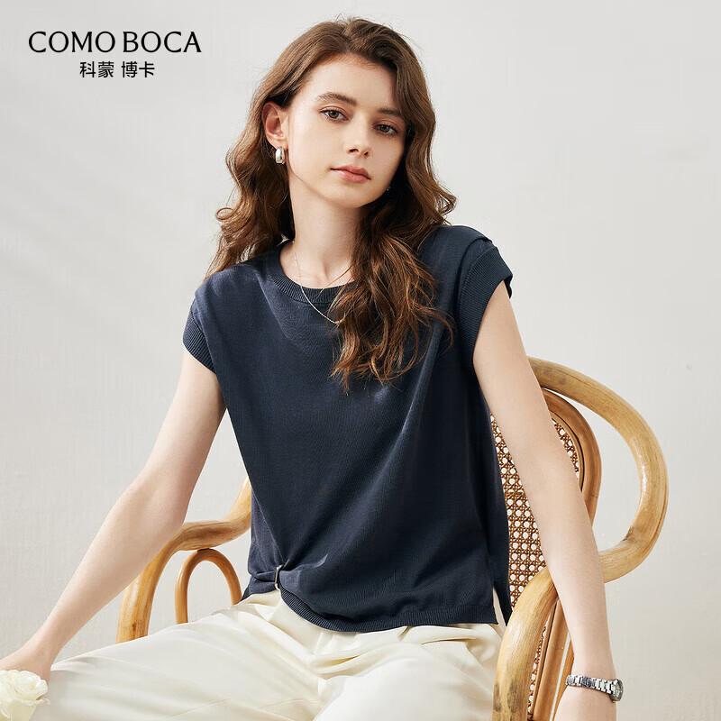 

Women s Mulberry Silk Blend Pleated Knit Short Sleeve T-shirt 2XL