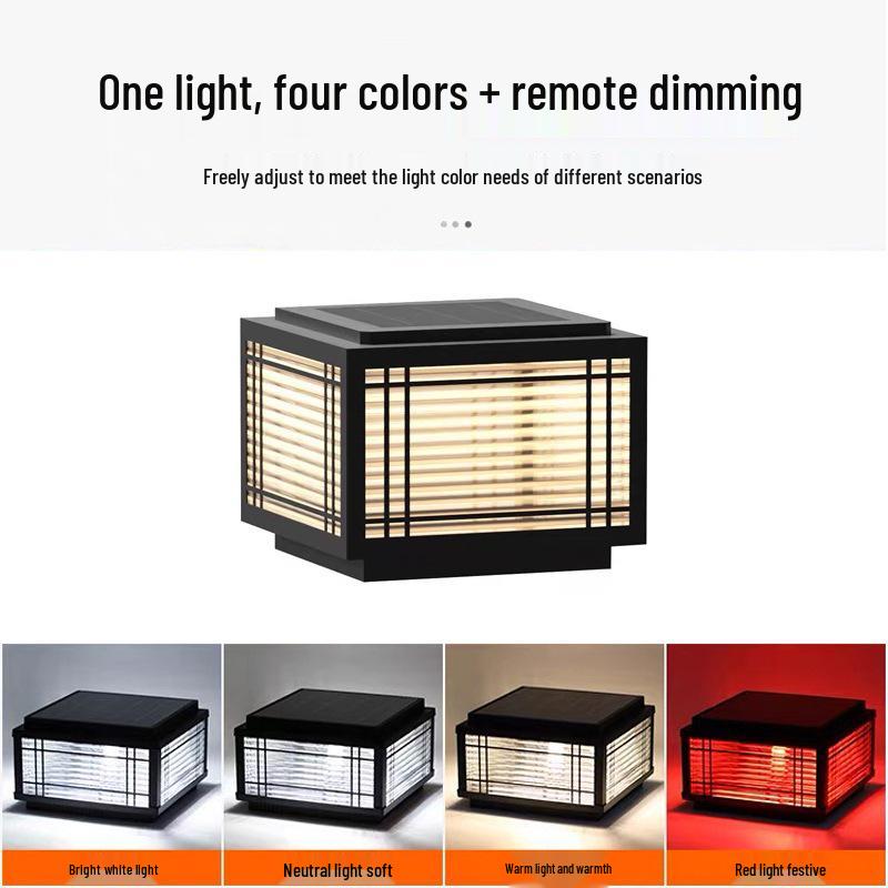 Pavilion Solar Lamp: Outdoor Waterproof Post, Gate, & Wall Top Lamp