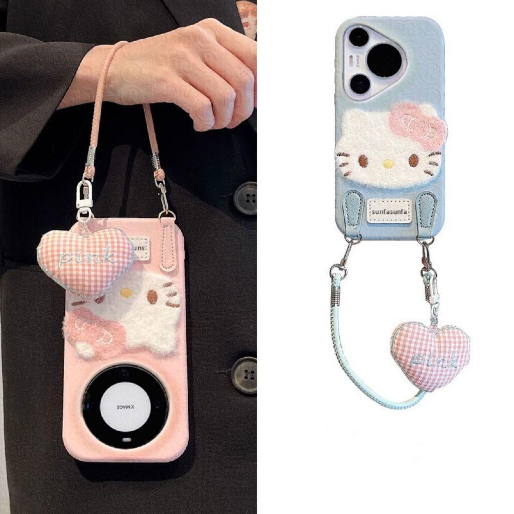 Plüsch KT Katze Apple 16 ProMax Handyhülle IPhone 15 Pro Neu 13 Frauen 12 Weiche Hülle 14 Armband XR