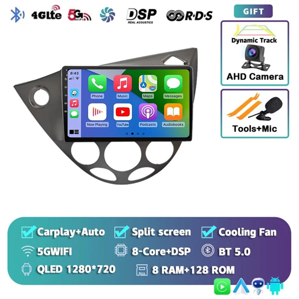 9" Android 14 Car Radio For Ford Fiesta 1995-2001 Focus MK1 1998-2004 2 Din Stereo Multimedia Player Carplay Autoradio Head Unit