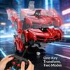 Transformable Remote-controlled Car, One-button Transformation and 360° Rotation for Car-robot, Suitable Gift for Children, Perf