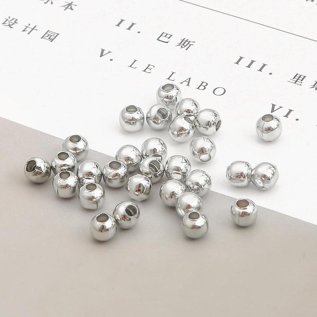 Iron Round Bead Spacer, Handmade Diy Clip Earrings Positioning Buckle, Jewelry Accessories Loose Bead Material
