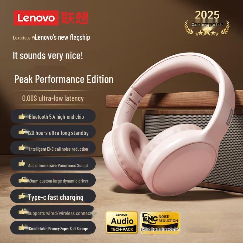 

ThinkPlus Lenovo TH30 Wireless Over-Ear Headphones