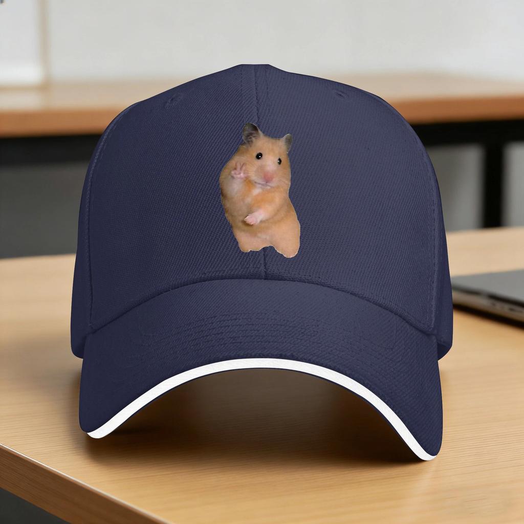 Cute Hamster MeMe Sun Baseball Cap Spring FeUnisex Unisex Design Trucker Hat Sunscreen yk Cute Outdoor Sports Baseball Caps