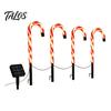 Weatherproof Winter Outdoor Lights 4Pcs Solar Candy Cane Pathway Lights, Christmas Stake Waterproof Decorative Lawn Lamps Garden for Yard Patio
