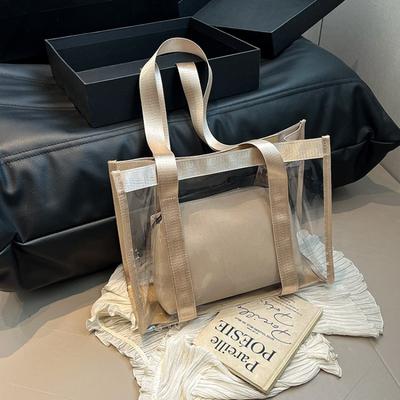 Neue lässige transparente Jelly Bag täglicher Street-Trend Umhängetasche Tragetasche Handtasche