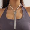 Retro Gold Color Snake Bone Chain Necklace for Women Elegant Layered Y shaped Entangle Tassel Necklace Friendship Jewelry Gift
