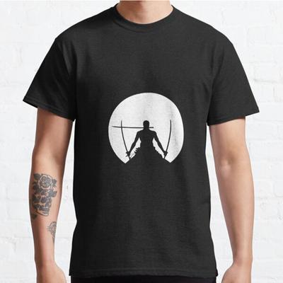 Summer Men Fashion Casual Short Sleeves Zoro Black Tees Oversized T-shirts