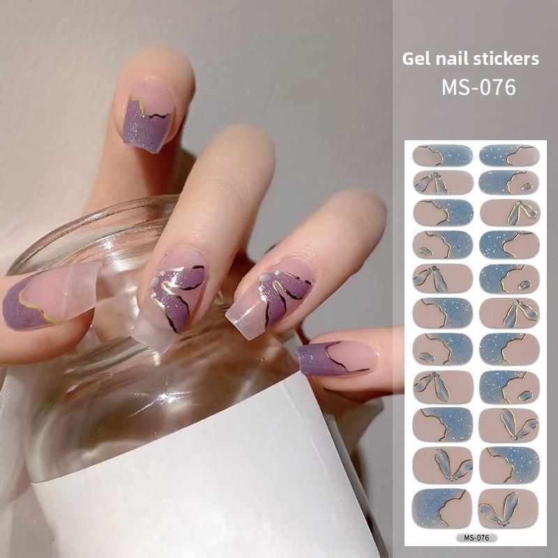 Nail Polish Stickers Without Baking, Nail Polish Glue, Nail Stickers for Manicure