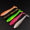 T-Tail Soft Bait Lure: Artificial Worm with Lead Head Hook for Long Cast Bass Fishing, Drop Shot T-Tail Design.