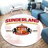 Sunderland Association Football Club Runder Teppich, Teppich für Wohnzimmer Schlafzimmer Sofa Spielzimmer Dekoration, Rutschfeste Fußmatte