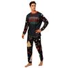 Family Matching Christmas Print Neck Long Sleeve Pajama Set with Pants