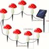 Solar Powered Starry Mushroom Lawn LED String Lights