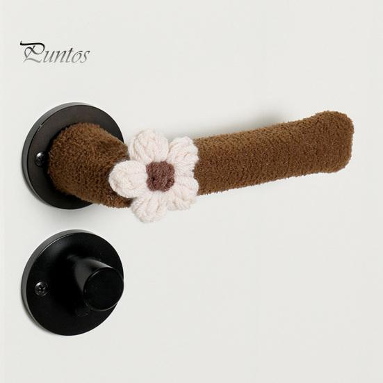 Door Lever Sleeve Set 2/4Pcs Flower Handle Cover, Anti-collision Knob Protector, Anti-Static Anti Static Cover Anti-Freeze for Home Office Bedroom