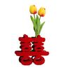 Double Happiness Character Ornament Chinese Wedding Happiness Character Decoration with Artificial Flower for Wedding