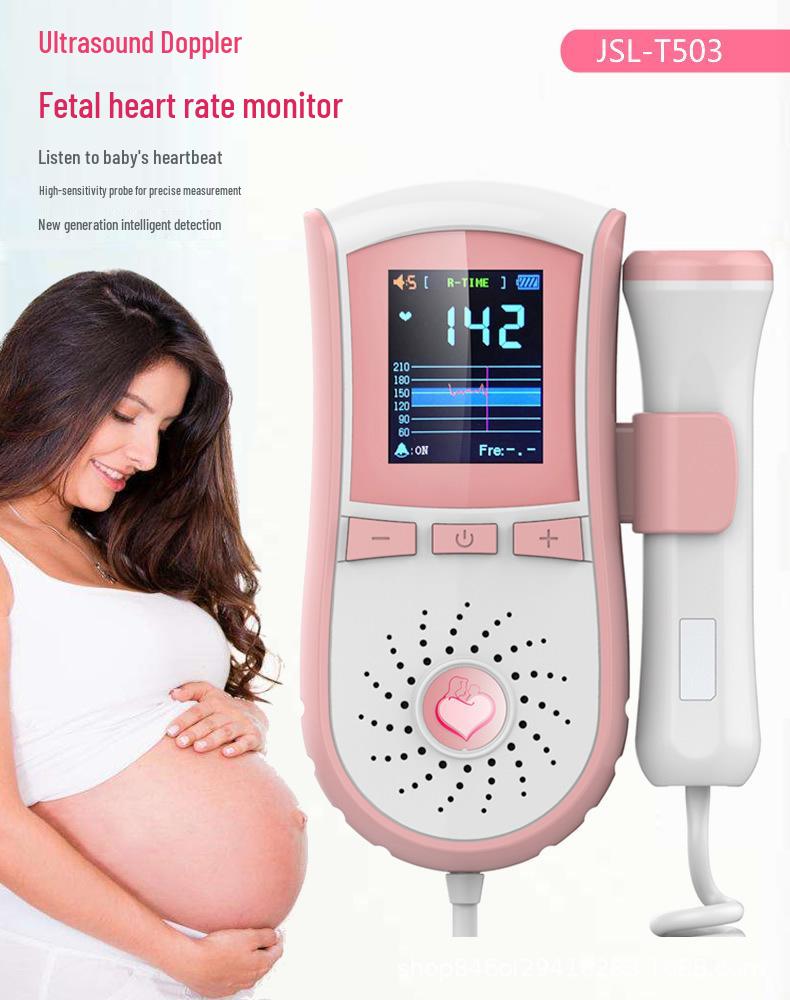 Handheld Home Fetal Doppler Heartbeat Detector & Baby Heart Rate Amplifier