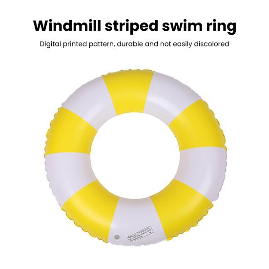 Kinder Schwimmring Starker Auftrieb Buntes Streifenmuster Verdickte Schwimmflügel Umkippsicher PVC Poolwasser Aufblasbarer Schwimmkreis Wasserspielzeug