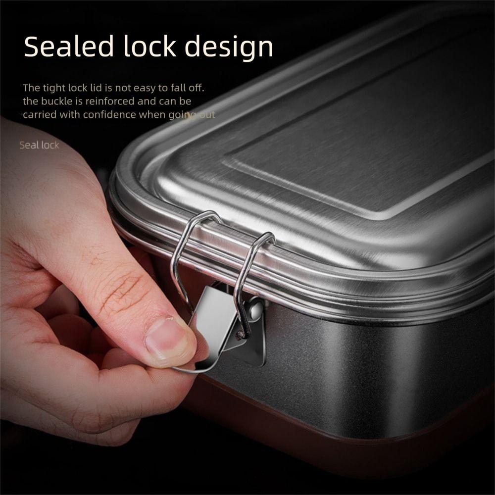 Sealed Stainless Steel Lunch Box Heat-resistant Portable Lunchbox Office Supply