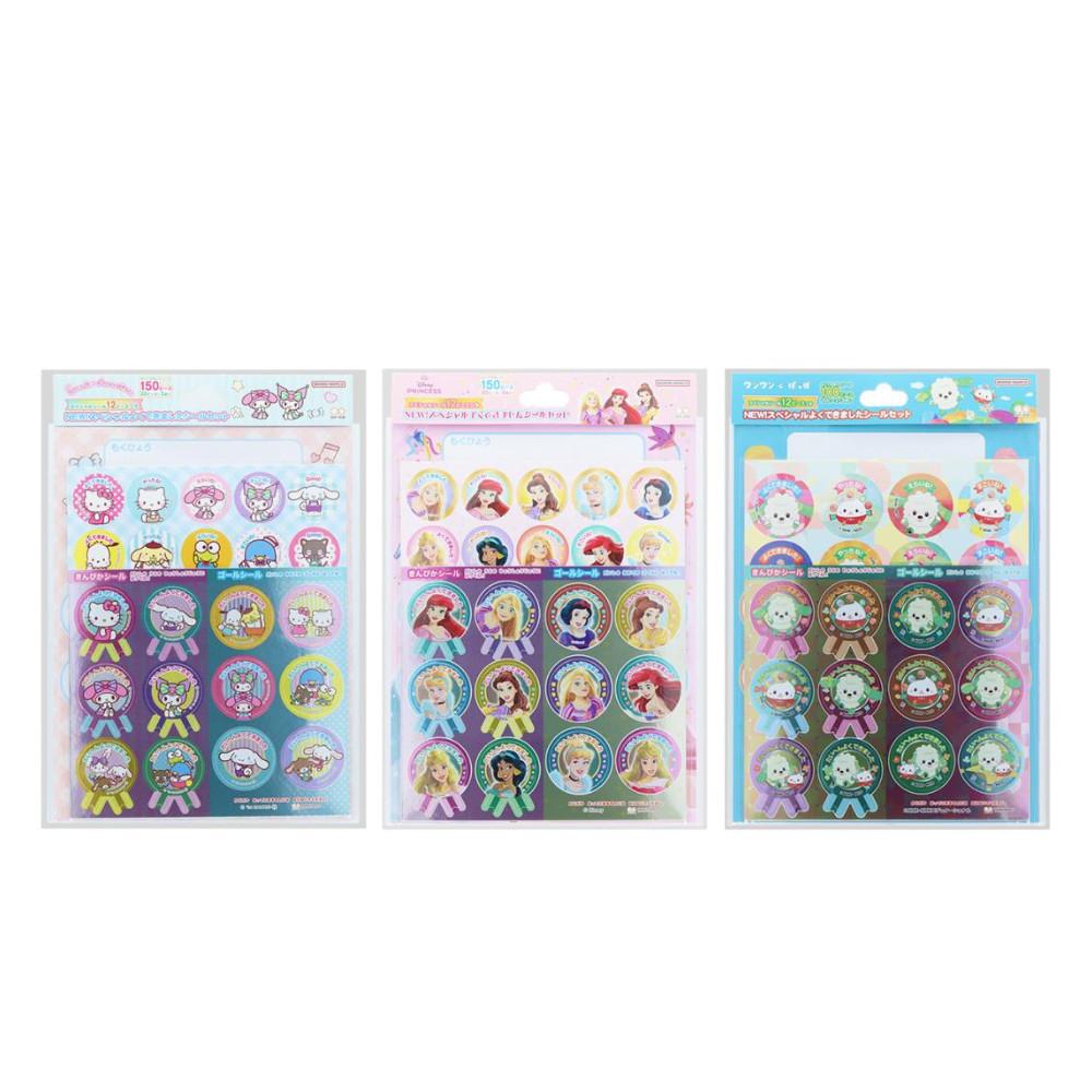 Sunstar Stationery NEW Special Well Done Sticker Set Peekaboo  Sanrio Characters  Disney Princess