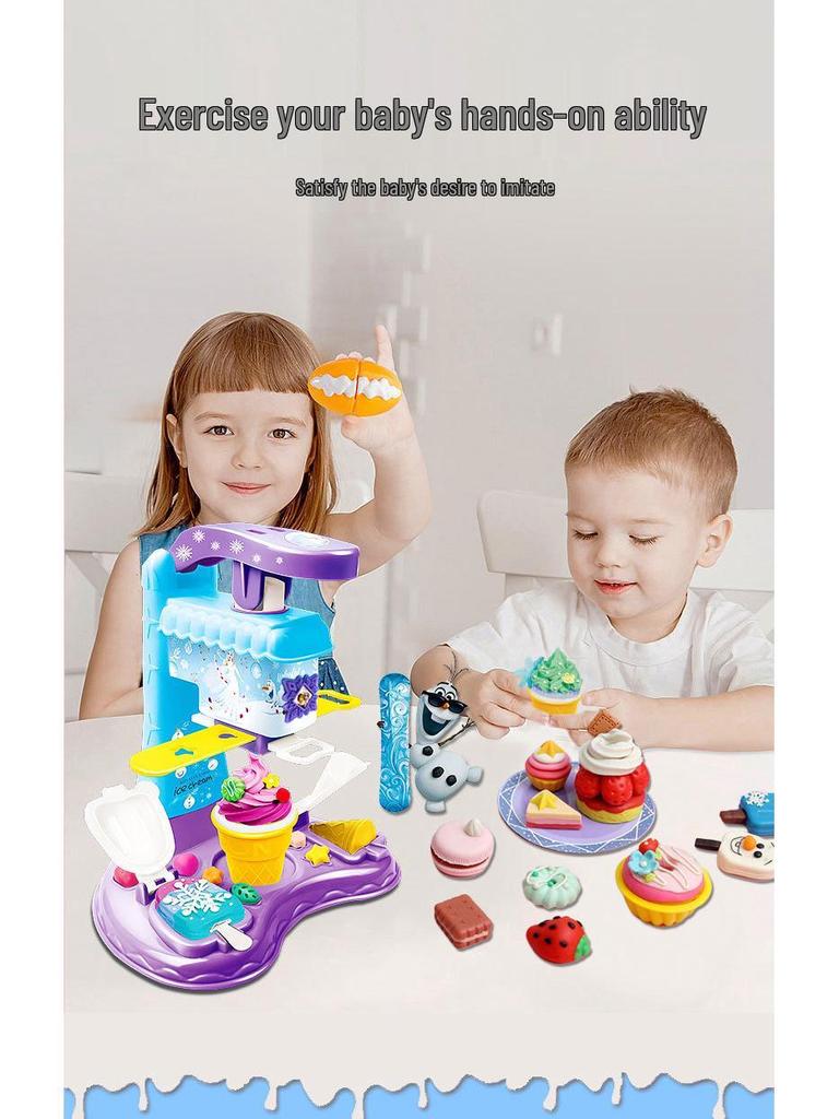 Aisha Deluxe Ice Cream Playdough Set: Wheat Dough Modeling Clay for DIY Kindergarten Molding.