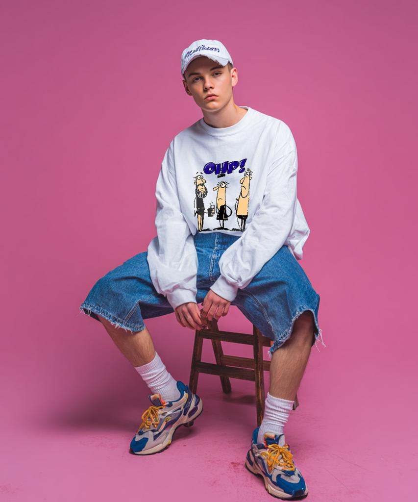 OHP Ohpxaidaeve Ohp Friends Crew Neck Long Sleeve T-Shirt