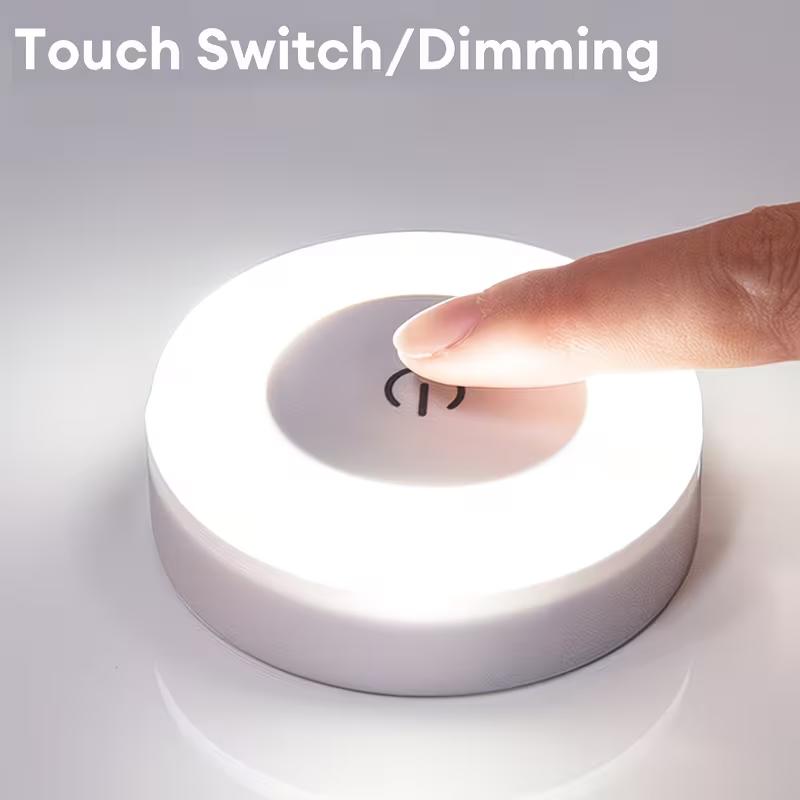 Modern LED Touch Control Night Light Rechargeable Night Light Adjustable Brightness Warm & Cool White Portable LED Lamp for Bedroom Hallway Wardrobe