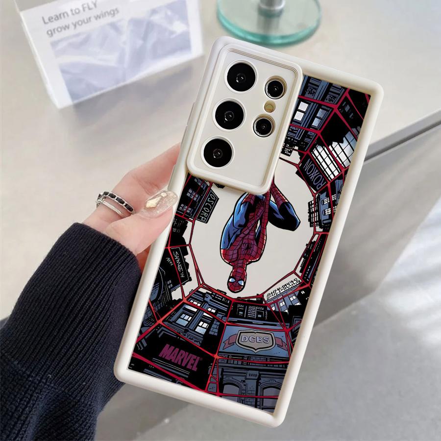 

Мультяшный чехол для телефона Marvel Человек-Паук для Samsung Galaxy S20FE S21 S23 FE S25 Ultra S25 Edge S24Ultra S22 S24 Plus Мягкая крышка Galaxy S24