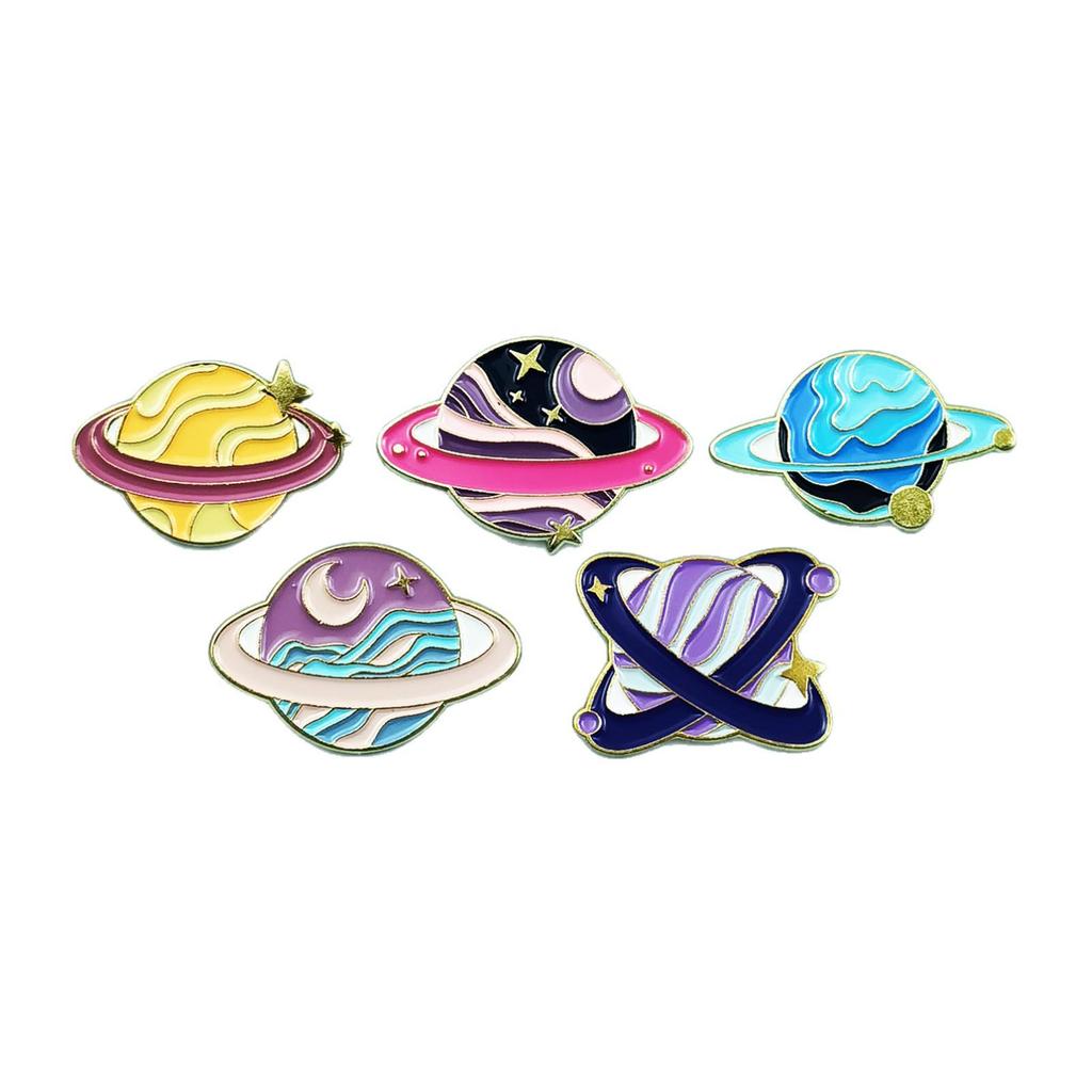 Broche de Planeta Galaxia Colorido - Pin de Insignia de Aleación para Bolsos