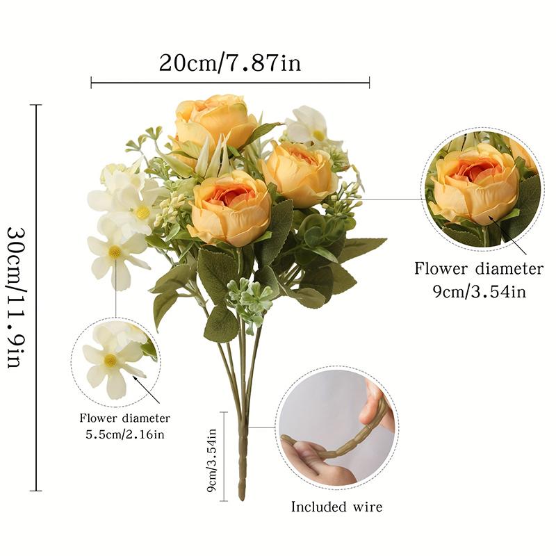 30cm Pink Imitation Rose Peony Flower Decorations Birthday Party Supplies Garden Decorations Spring and Summer Home Decorations