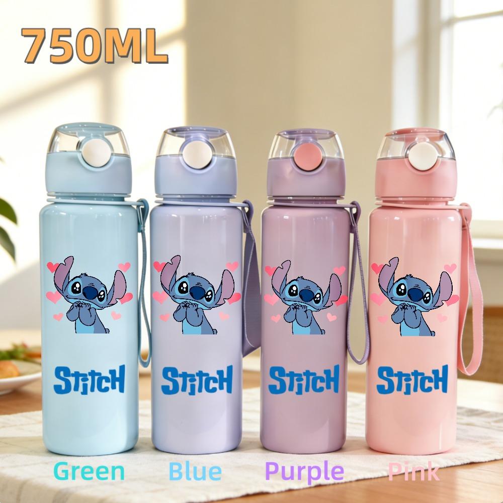 Cute And Charming Stitch Water Bottle 800ml Children 304 stainless steel thermos cup Girls Boys Sports Mug School Office Attachment Present