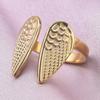 1/2/3pcs Animal Ring Butterfly Cat Wings Shell Open Adjustable Stainless Steel Rings For Women Men Accessories Fashion Jewelry
