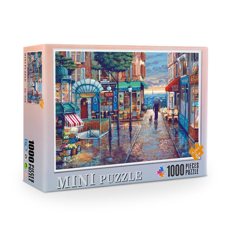 Challenging 1000-Piece Anime Landscape Puzzle: Adult Stress Relief Commemorative Edition