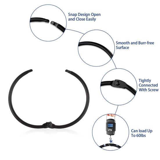 Burr-free Curtain Hook Creative Silent Working Home Washroom Shower Ring Household Accessories 12Pcs Installation