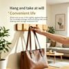 Entryway Home Wall Hook 3 Pack, Fold Down Hanging Hook Set with Metal Finish for Clothes Hats Bags and Daily Gear