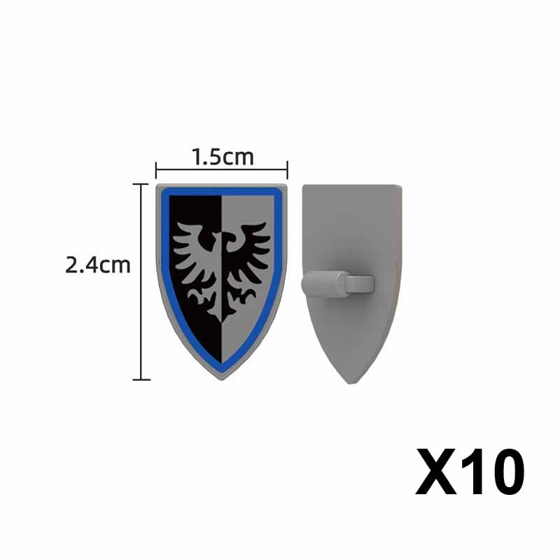 Medieval Castle Soldier Figure Equipment Building Blocks Lion Black Eagle Knight Waffen Accessories Shield Vest Cloak Brick Toys