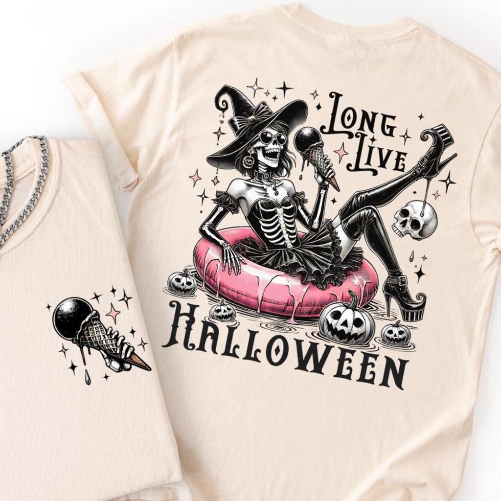 Comfort Colors Retro Halloween Shirt, Long Live Halloween, Vintage Halloween Shirt, Retro Halloween, Spooky Season, Pumpkin Shirt Black Cat