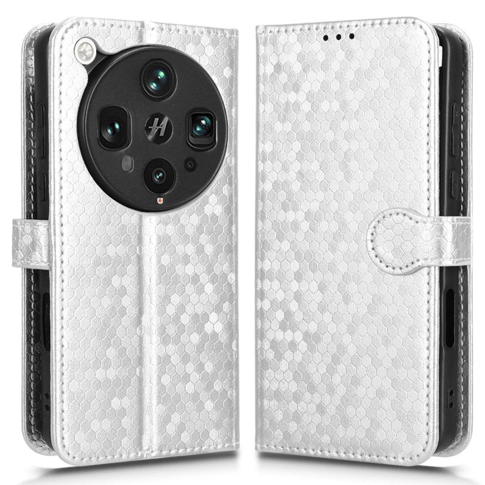 For Oppo Find X8 Ultra 5G Wallet Case Dot Pattern Imprint PU Leather Phone Cover