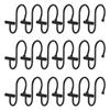24Pcs Metal Shower Curtain Hooks S Design Vintage Bathroom Wall Hooks Rust Resistant for 29Mm Shower Rod Accessories
