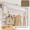 1Pcs Over The Door Coat Hook Rack 5/7 Sturdy Wood Knobs No Drill Installation For Hanging Bags Coats Towels In Entryway Bedroom