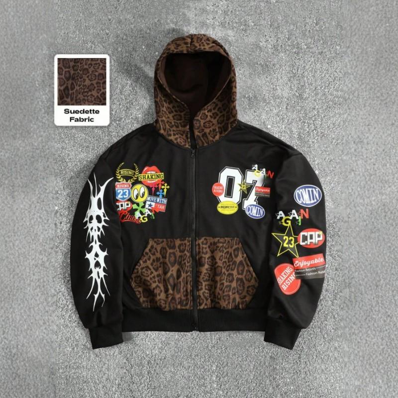 Womens Oversized Hoodie Red Skull Print Streetwear Loose Fit Casual Sweatshirt