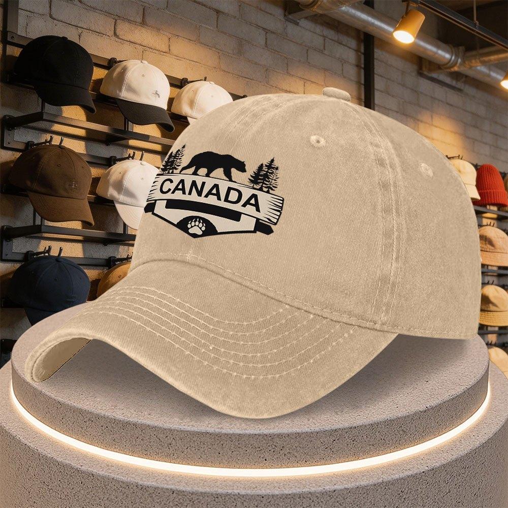 Canadian Bear Claw Printed Baseball Cap  Adjustable Duckbill Hat for Outdoor Sports Parties  Casual Wear