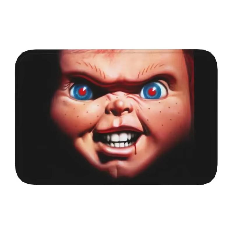 Face Horror Short Film Rug Halloween Rug Living Room Carpet Home Decor Entrance Door Mat Rug Halloween Chucky Front Floor Door