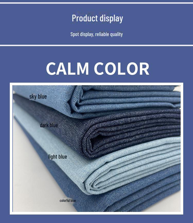 Washed Denim Fabric, Thick Twill Workwear Jacket, Hat Bag Material, 100% Cotton Denim