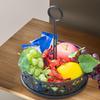 Fruit Basket with Handle Round Storage Tray for Kitchen Counter Dining Table pattern