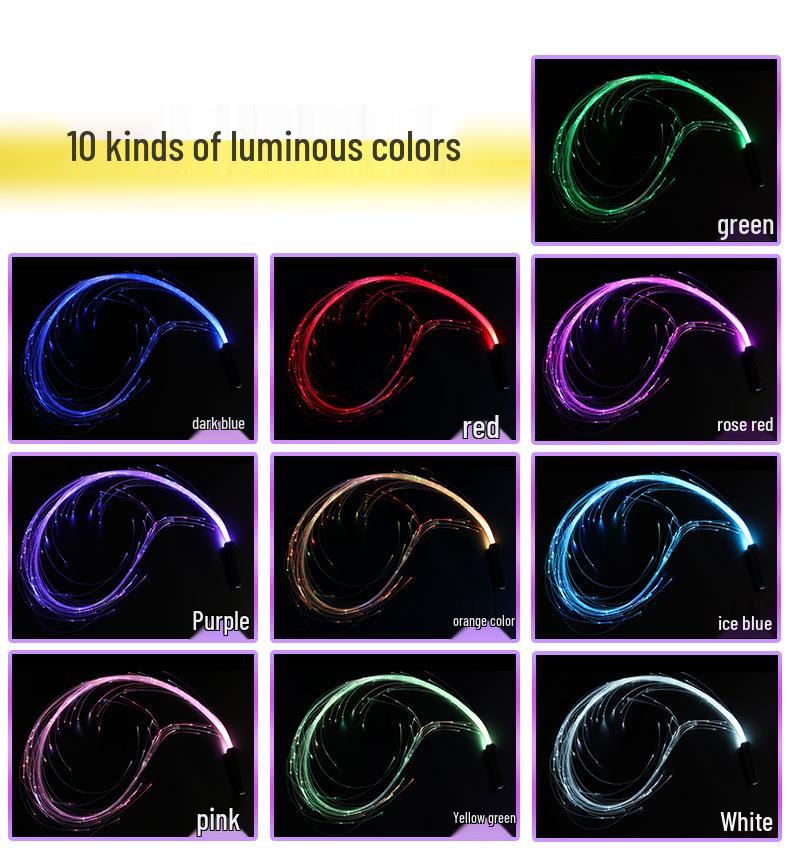 Luminous Fiber Optic Dance Whip - Flash Charging Party Atmosphere Prop