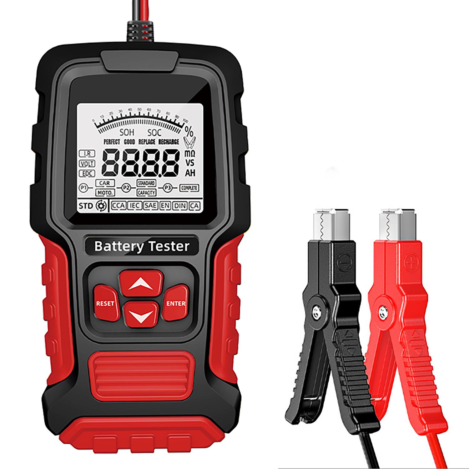 12V 24V Car Battery Tester LCD Battery Analyzer Test Tool Scanner Diagnostic Digital Analyzer Tester for Car Truck Motorcycle