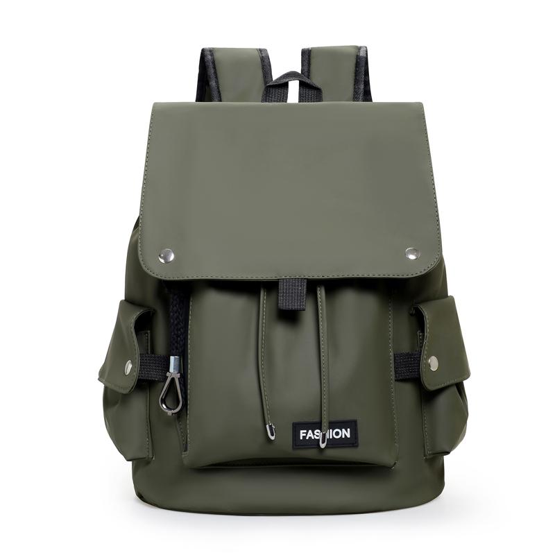 

Мужской рюкзак большой вместимости для путешествий и отдыха, однотонный, для компьютера, модный, для мужчин и женщин, школьный рюкзак для студентов зелёный