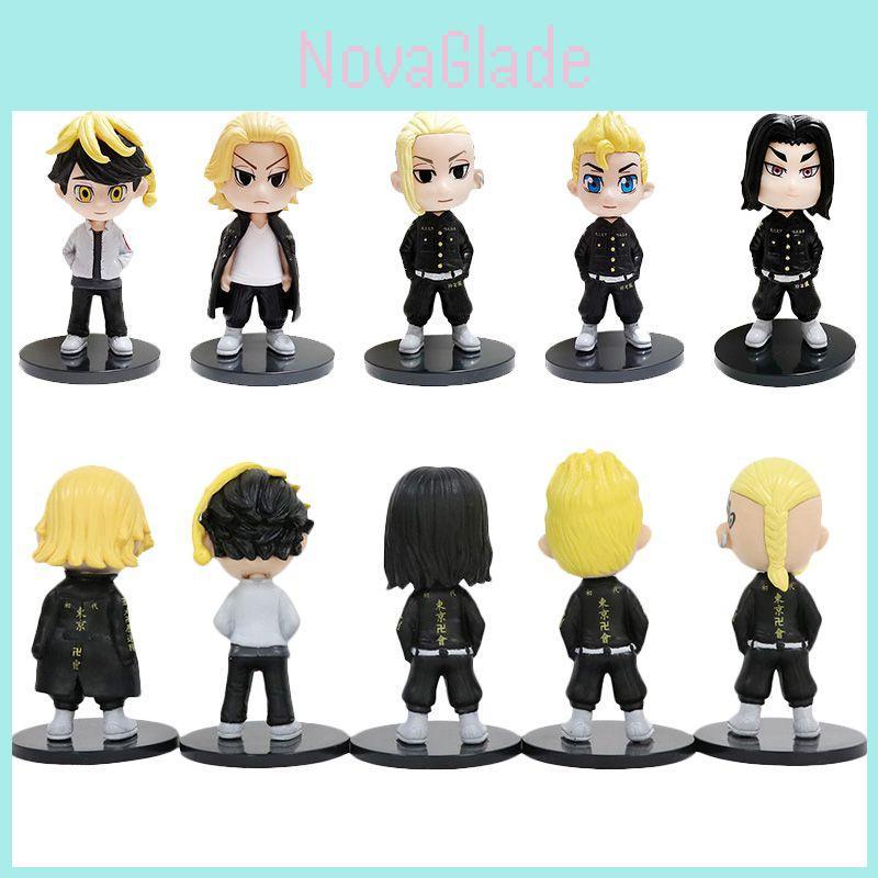 5 Stück Tokyo Revengers Actionfigur Modell Spielzeug mit Manjiro Mikey Draken Takemichi in Hoher Qualität PVC