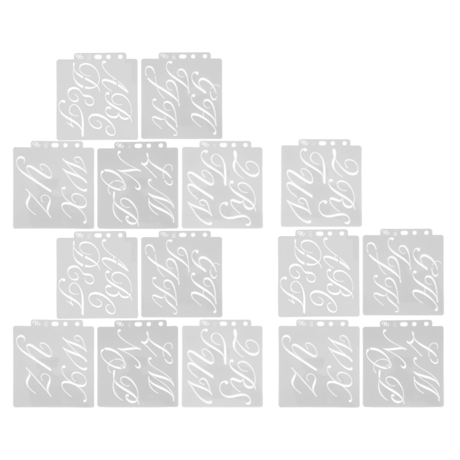 

15 шт. Шаблон письма, полая многоразовая форма для рисования из ПЭТ, интересные принадлежности для изготовления открыток