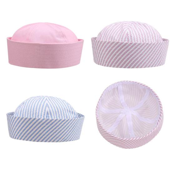 Cappello da Capitano Stampa a Strisce Cappello a Cuffia Traspirante Cappello per Performance Teatrali Adulti Adolescenti Accessorio per Festa a Tema Nautico